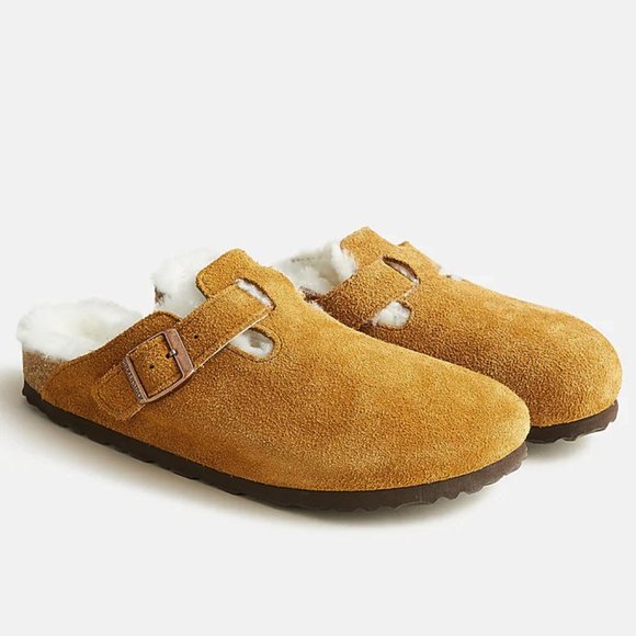 Birkenstock Other - NIB Birkenstock Boston Shearling Suede Leather Clogs in Mink Brown (45 & 46)